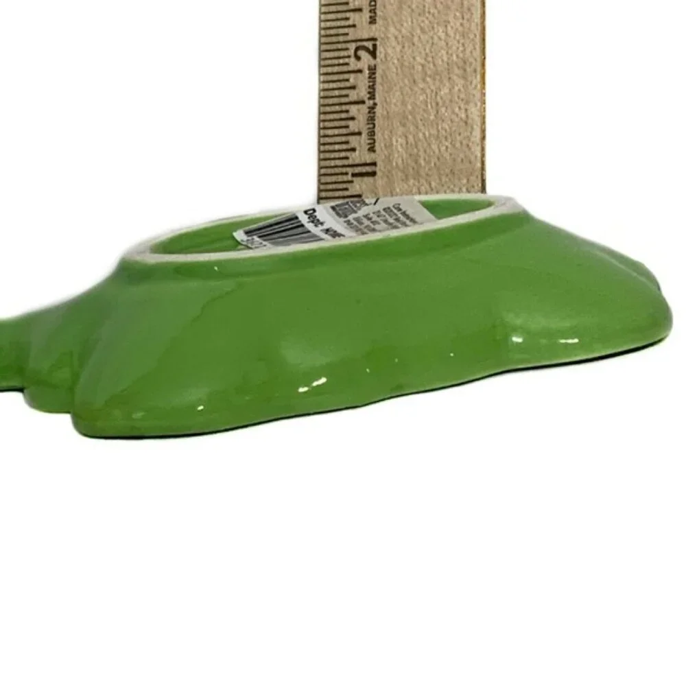 Snoopy Woodstock Spoon Rest Glazed Ceramic Functional Art Watermelon Pink Green